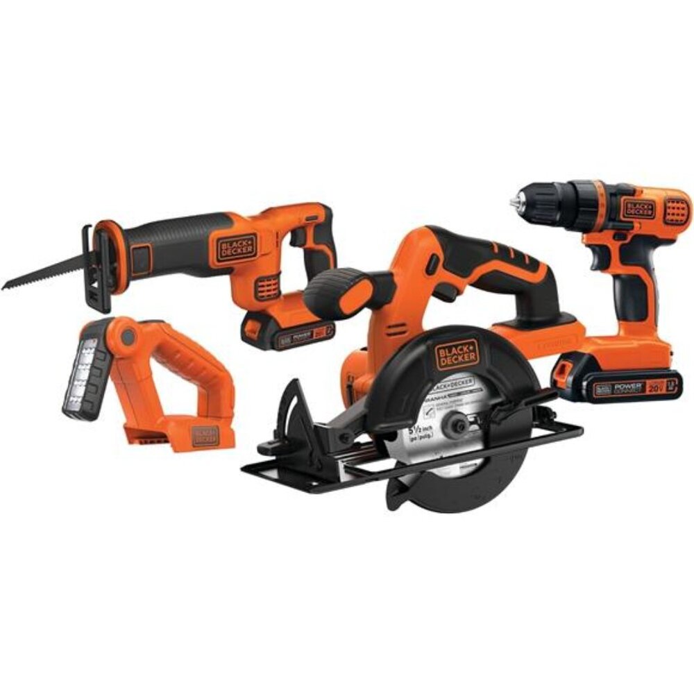 20V MAX Power Tool Combo Kit, 4-Tool Cordless Power Tool Set with 2 Batteries